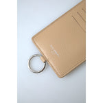 Dolce & Gabbana Beige Leather Lanyard Logo Card Holder Men Wallet BAG1105