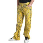 Dolce & Gabbana Yellow Cotton Tie Dye Straight Denim Jeans PAN74845-52