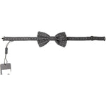 Dolce & Gabbana Black White Pattern Adjustable Neck Papillon Bow Tie FT3781