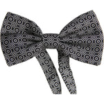 Dolce & Gabbana Black White Pattern Adjustable Neck Papillon Bow Tie FT3781