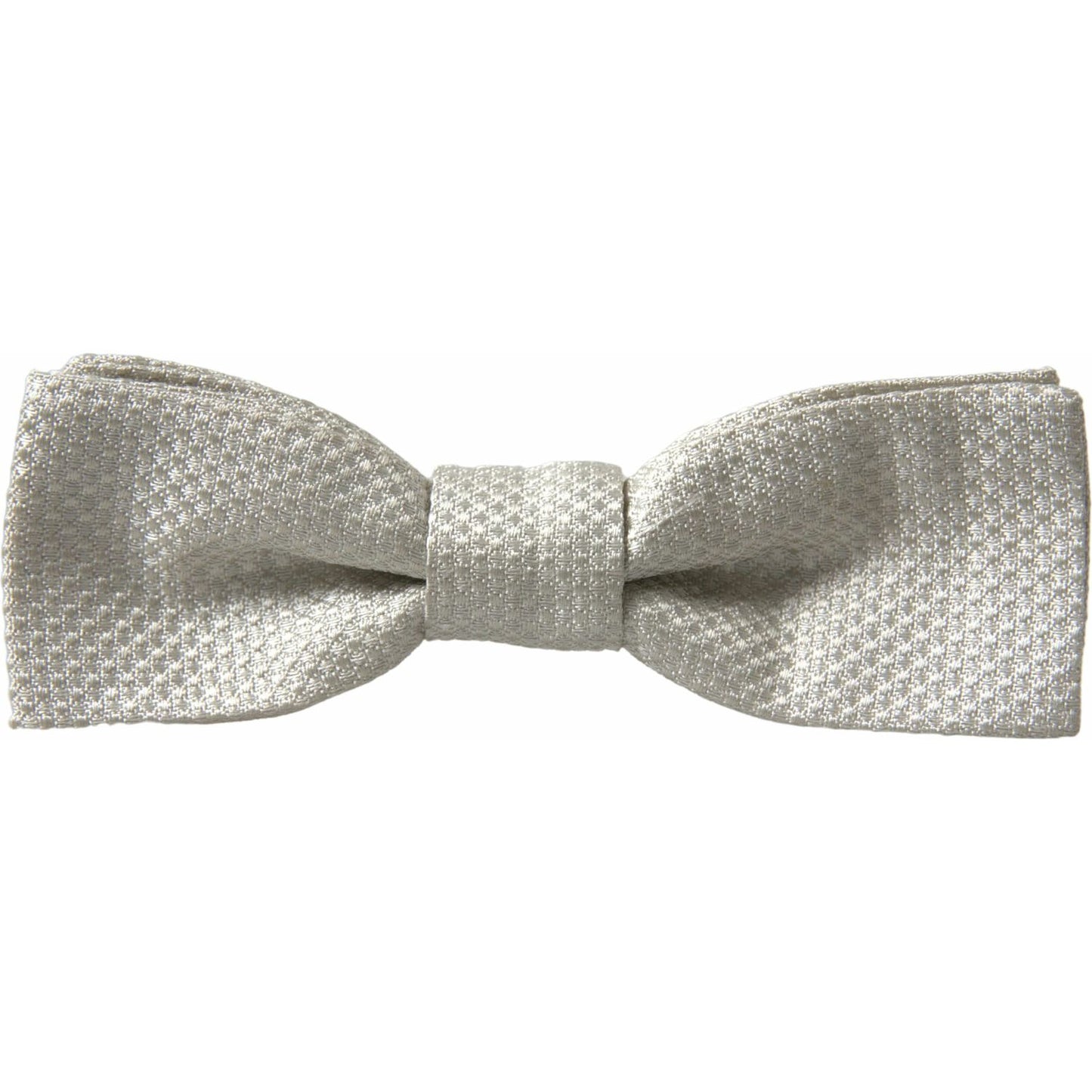 Dolce & Gabbana Ivory Silk Adjustable Neck Papillon Men Bow Tie FT3788