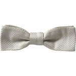Dolce & Gabbana Ivory Silk Adjustable Neck Papillon Men Bow Tie FT3788