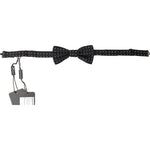 Dolce & Gabbana Black Polka Dot Silk Adjustable Men Neck Papillon Bow Tie FT3800