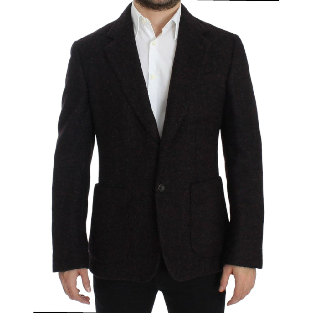 Dolce & Gabbana Bordeaux alpaga two button blazer SIG12287-2