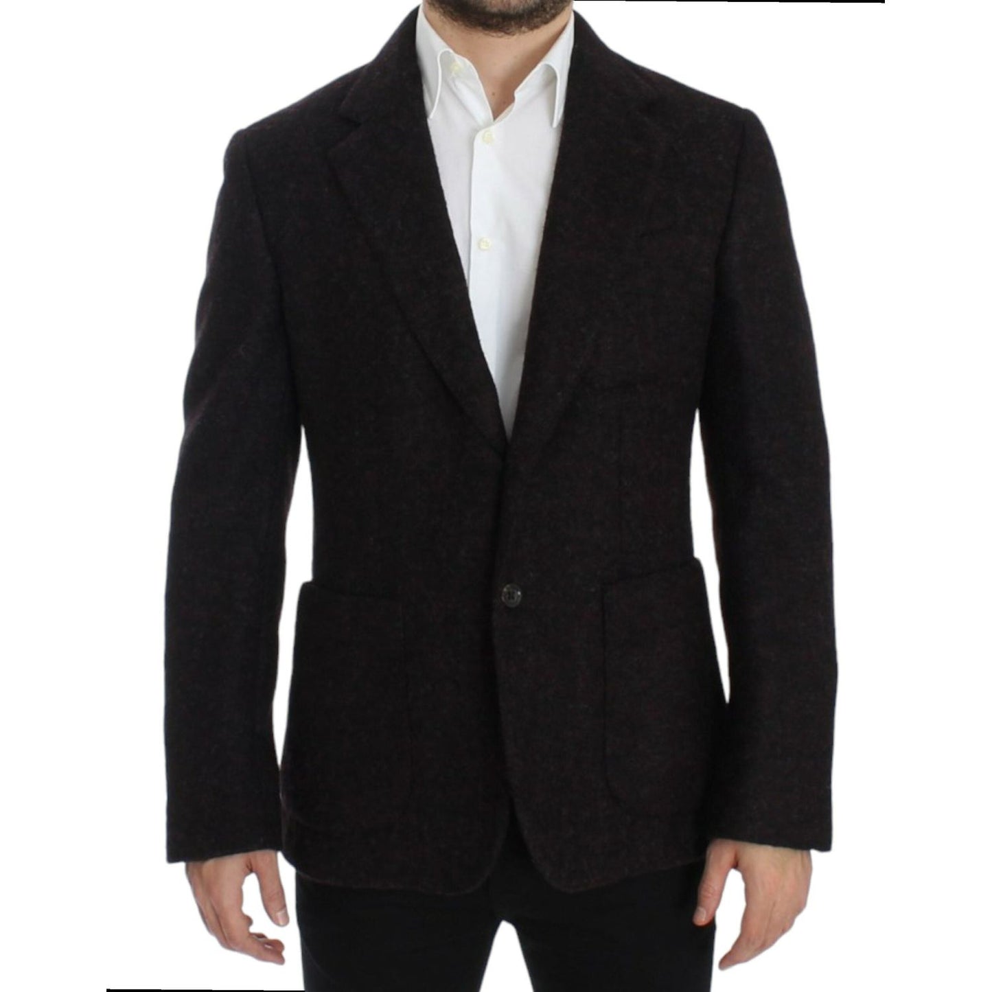 Dolce & Gabbana Bordeaux alpaga two button blazer SIG12287-2