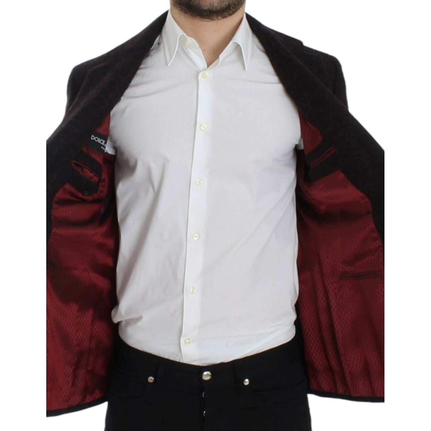 Dolce & Gabbana Bordeaux alpaga two button blazer SIG12287-2