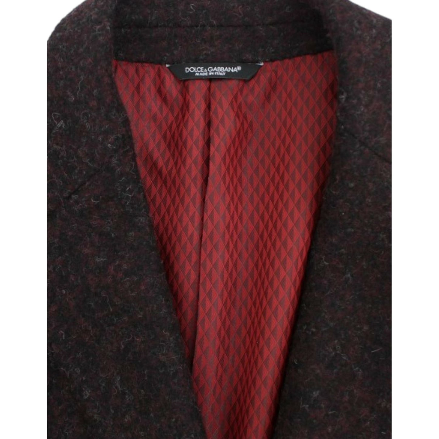 Dolce & Gabbana Bordeaux alpaga two button blazer SIG12287-2