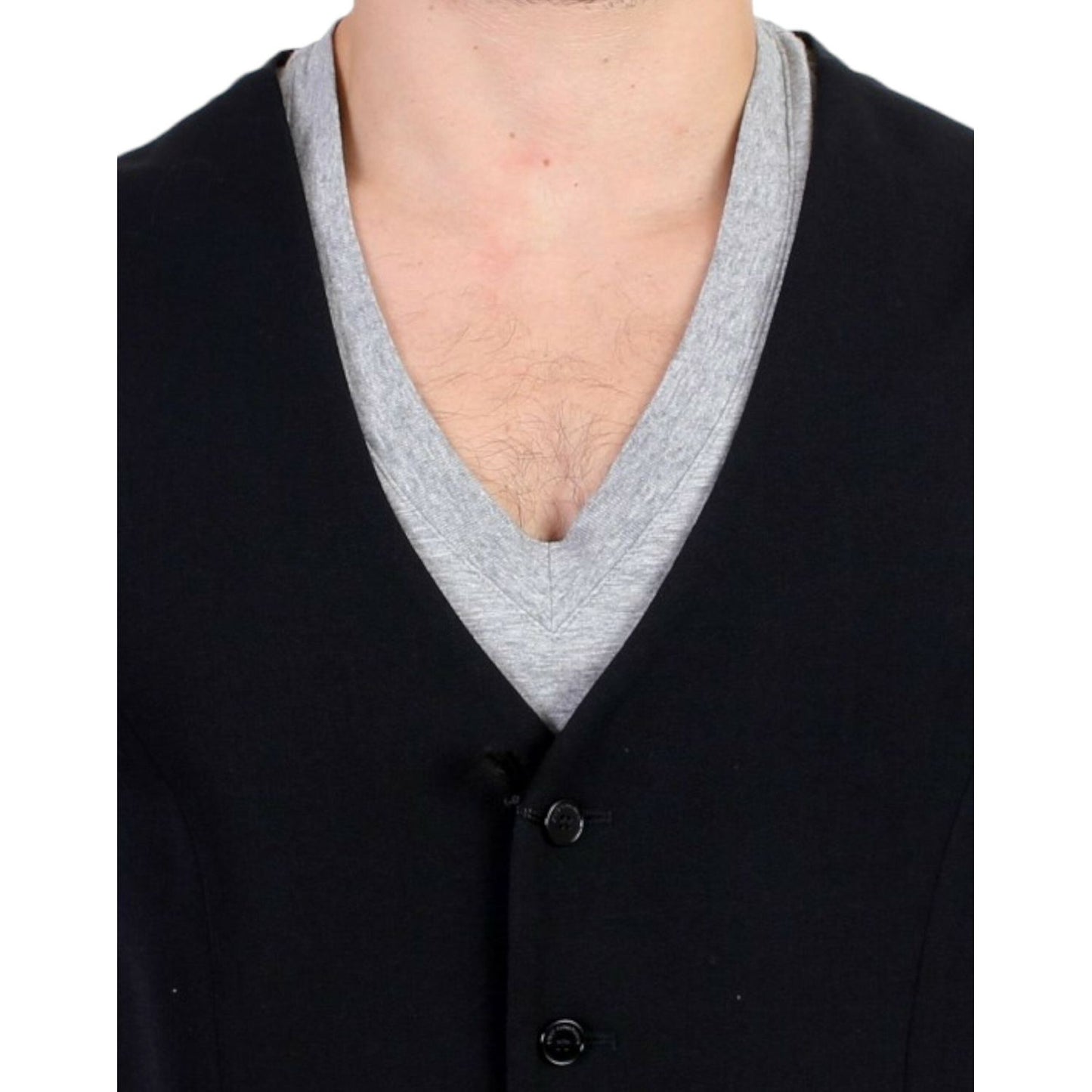 Costume National Black wool blend casual vest SIG10769-1