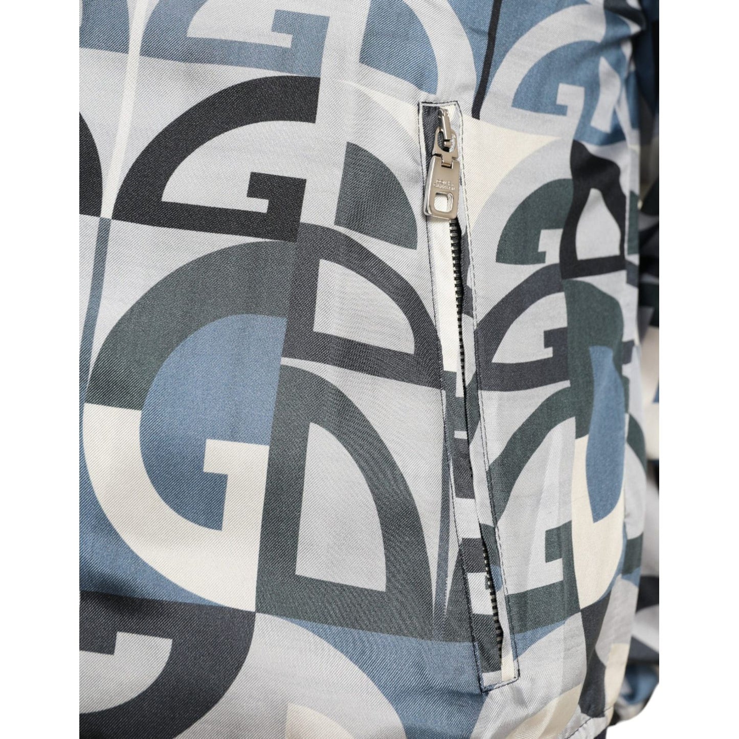 Dolce & Gabbana Multicolor Logo Print Bomber Blouson Jacket JKT3751-52