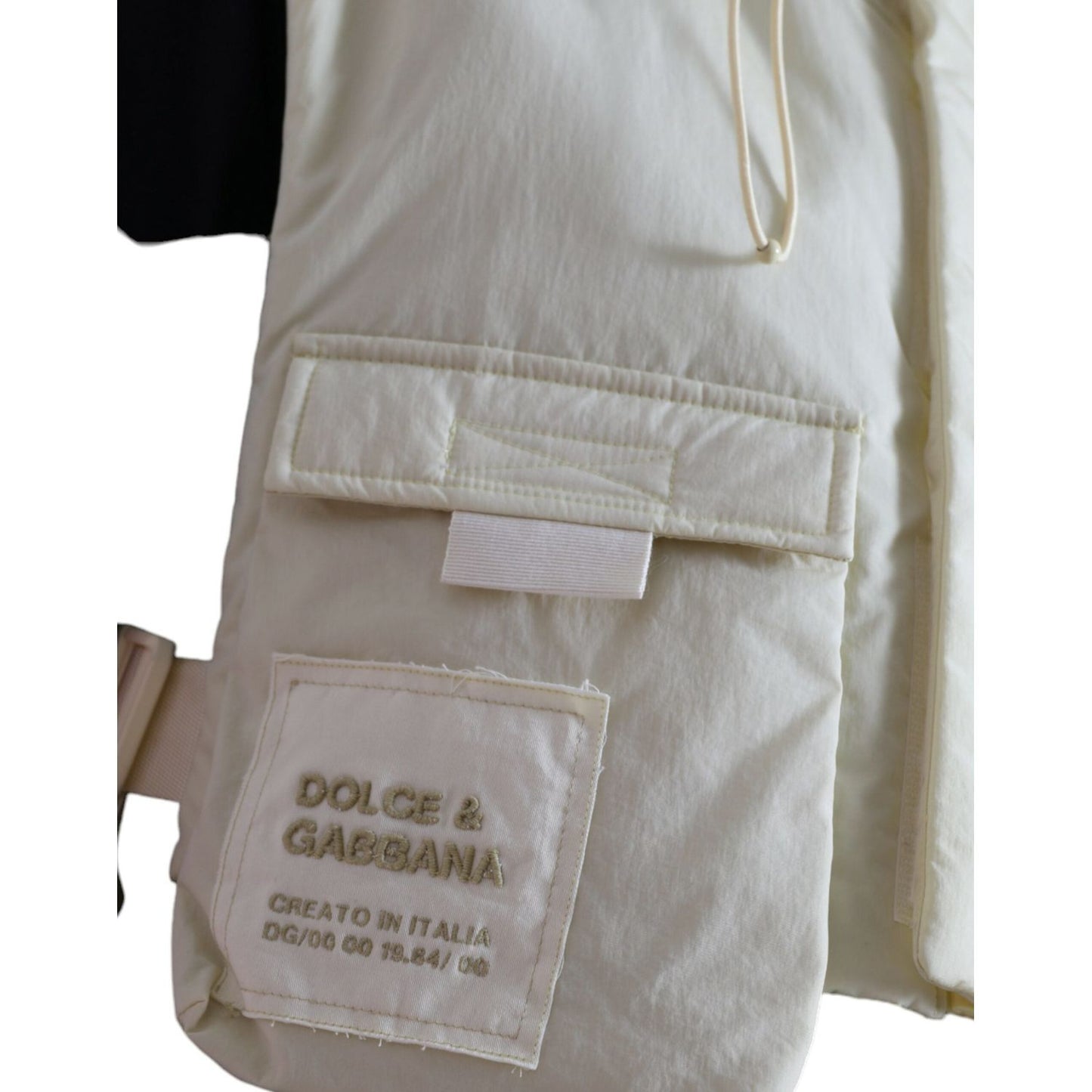 Dolce & Gabbana Yellow Nylon Hooded Sportswear Vest Jacket JKT3768-48
