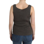 Ermanno Scervino Gray Knit Top Knitted Sweater Merino Wool SIG11863-2