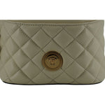 Versace Elegant Small White Leather Bucket Shoulder Bag 8056204983269