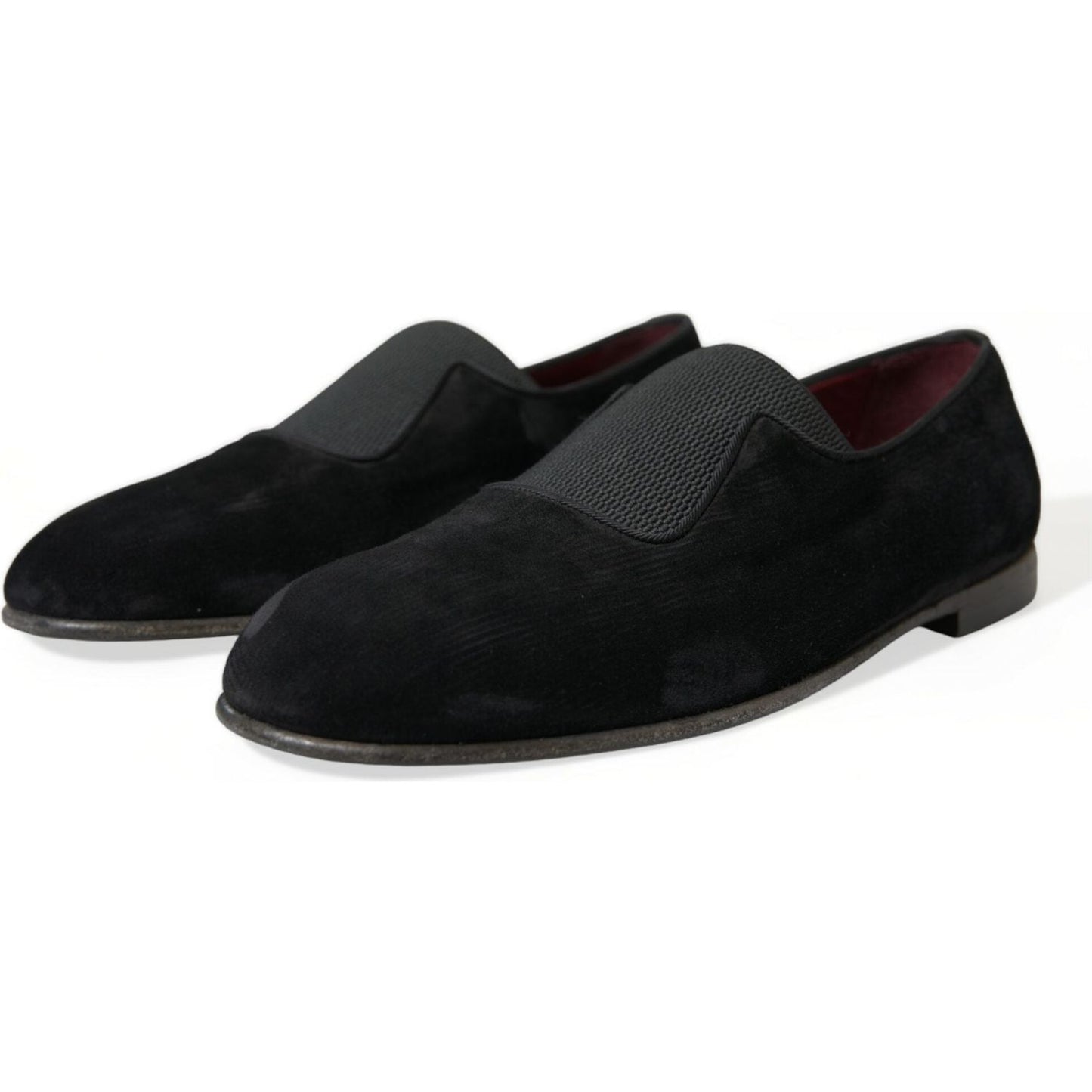 Dolce & Gabbana Black RUNWAY Velour AMALFI Loafers Shoes MV5402-41