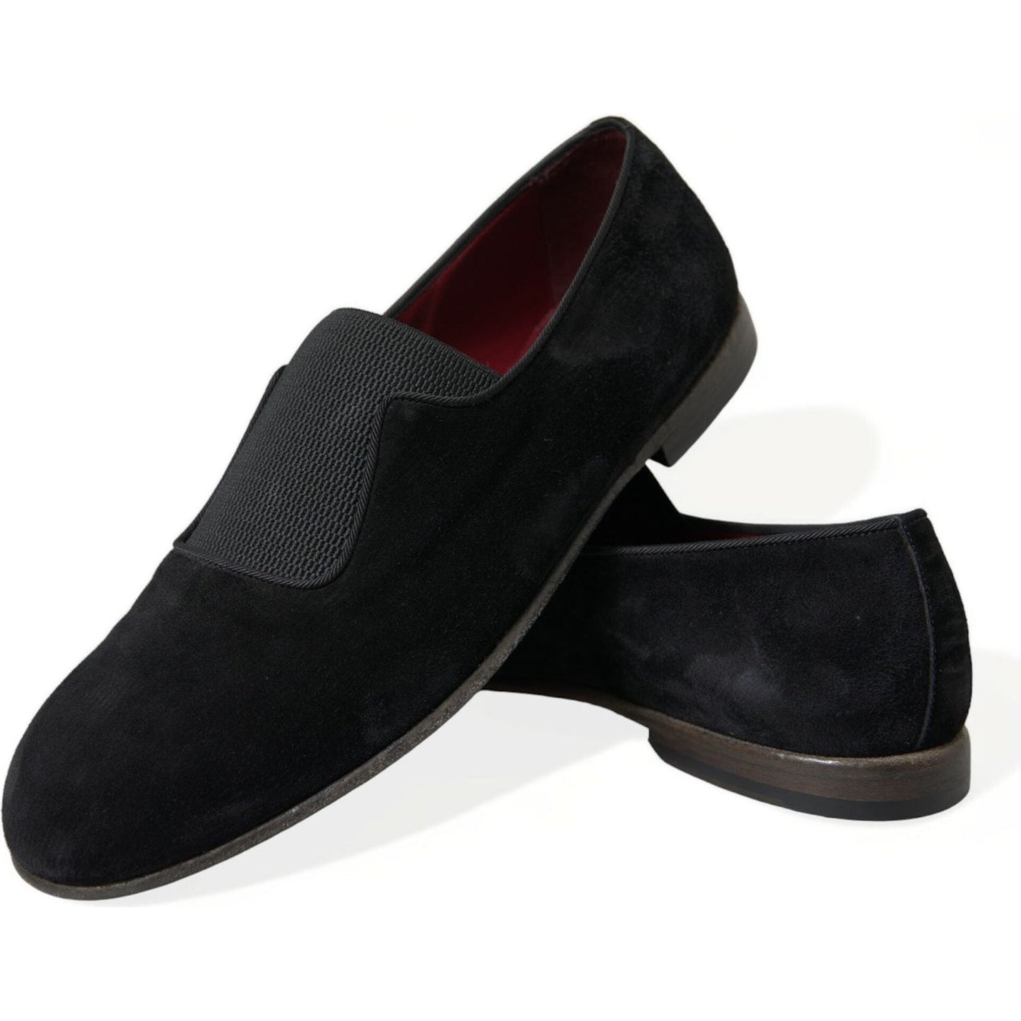 Dolce & Gabbana Black RUNWAY Velour AMALFI Loafers Shoes MV5402-41