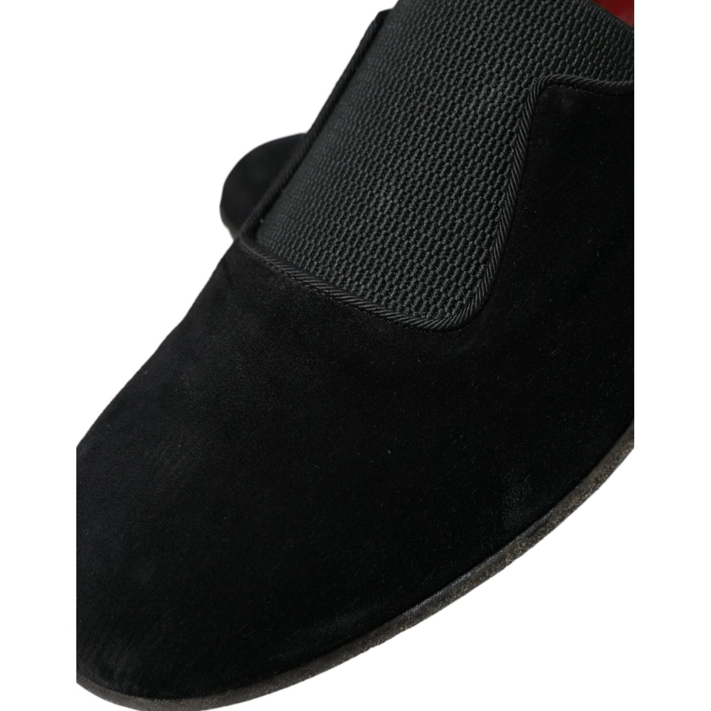 Dolce & Gabbana Black RUNWAY Velour AMALFI Loafers Shoes MV5402-41