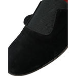 Dolce & Gabbana Black RUNWAY Velour AMALFI Loafers Shoes MV5402-41