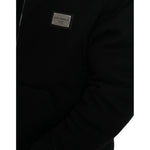 Dolce & Gabbana Black Cotton Hooded Logo Bomber Jacket JKT4009-48