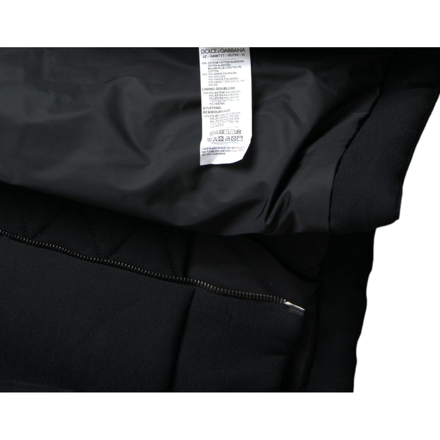 Dolce & Gabbana Black Cotton Hooded Logo Bomber Jacket JKT4009-48
