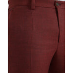 Dolce & Gabbana Maroon Wool Men Skinny Dress Pants PAN75310-48