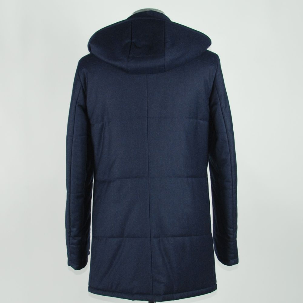 Made in Italy Blue Wool Jackets & Coat