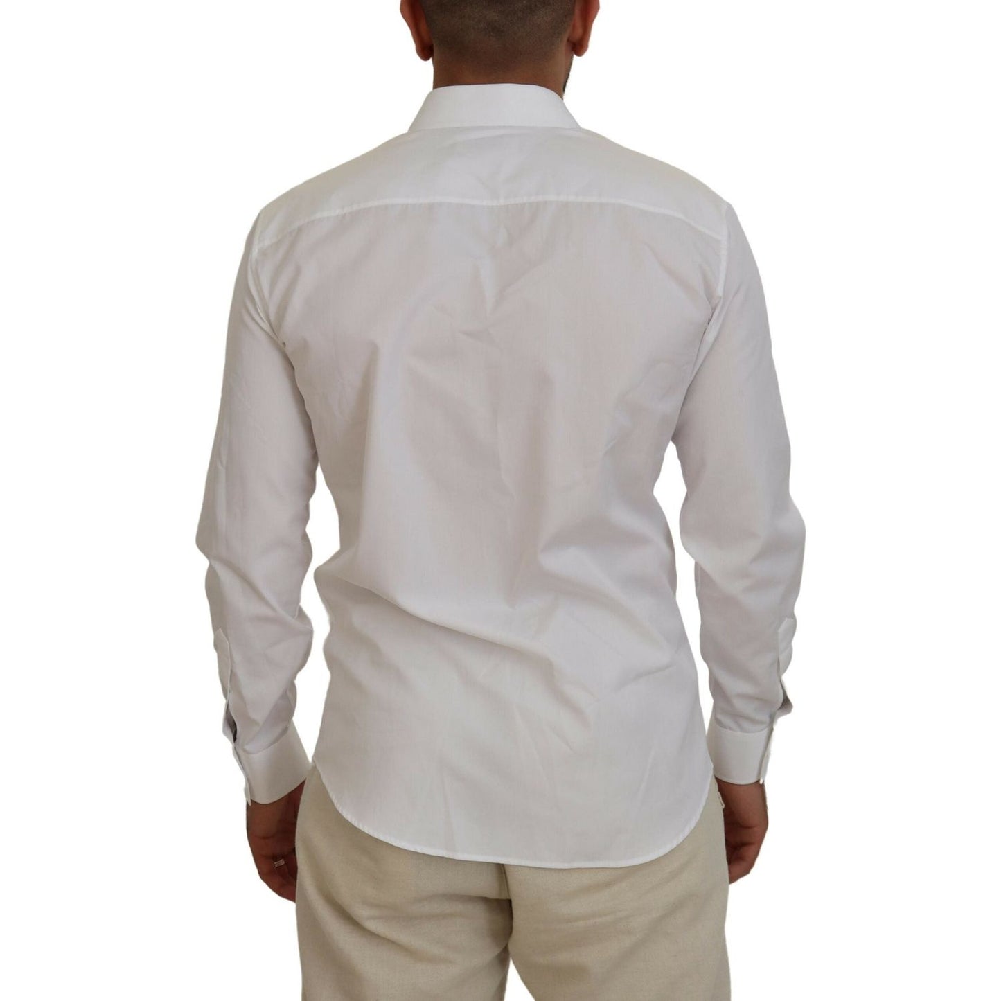Dsquared² White Cotton Collared Long Sleeves Formal Shirt TSH83550-48