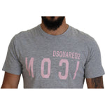 Dsquared² Gray Logo Cotton Short Sleeves Crewneck T-shirt TSH83519-48