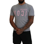Dsquared² Gray Logo Cotton Short Sleeves Crewneck T-shirt TSH83519-48