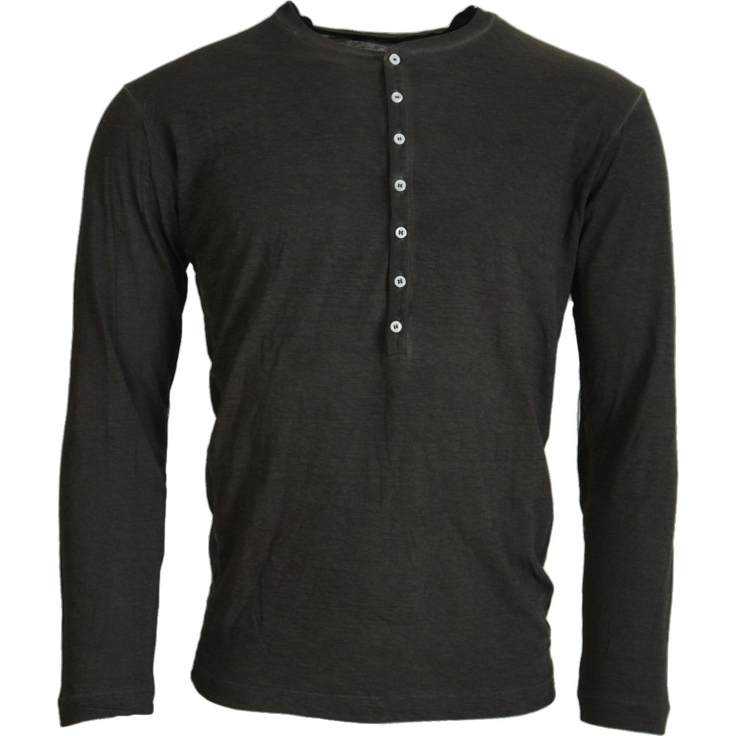 Dsquared² Gray Cotton Linen Long Sleeves Pullover Sweater TSH3535-46