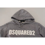 Dsquared² Gray Cotton Hooded Logo Print Men Pullover Sweater TSH83481-48