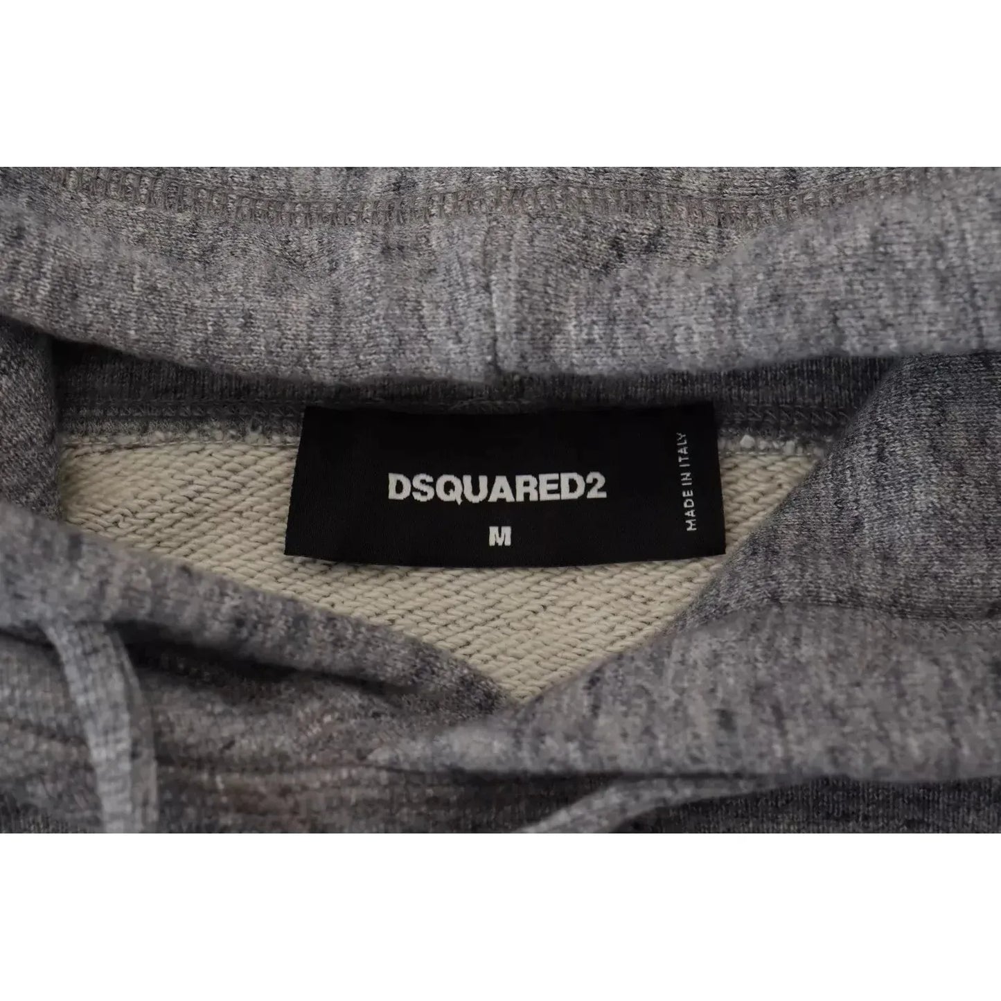 Dsquared² Gray Cotton Hooded Logo Print Men Pullover Sweater TSH83481-48