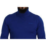 Dsquared² Blue Logo Print Long Sleeves Turtle Neck Sweater TSH83523-48