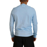 Dsquared² Light Blue Printed Long Sleeves Men Sweater TSH83526-48