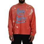 Dsquared² Orange Printed Long Sleeves Pullover Sweater TSH83527-48