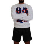 Dsquared² White Printed Long Sleeves Pullover Sweater TSH83529-48