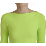 Dsquared² Green Viscose Long Sleeve A-line Sheath Mini Dress DR28826-38