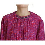 Dsquared² Fuchsia Stars Embellished Long Sleeves Dress DR28841-38