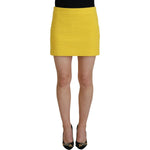 Dsquared² Yellow Double Breasted Mini Suit Blazer Skirt Set KOS2008-38