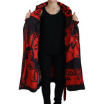 Dsquared² Red Printed Button Collared Desigual Coat Jacket JKT3523-38