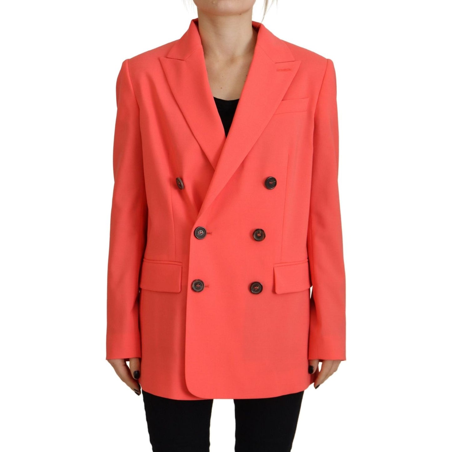 Dsquared² Pink Double Breasted Coat Blazer Jacket JKT3525-38