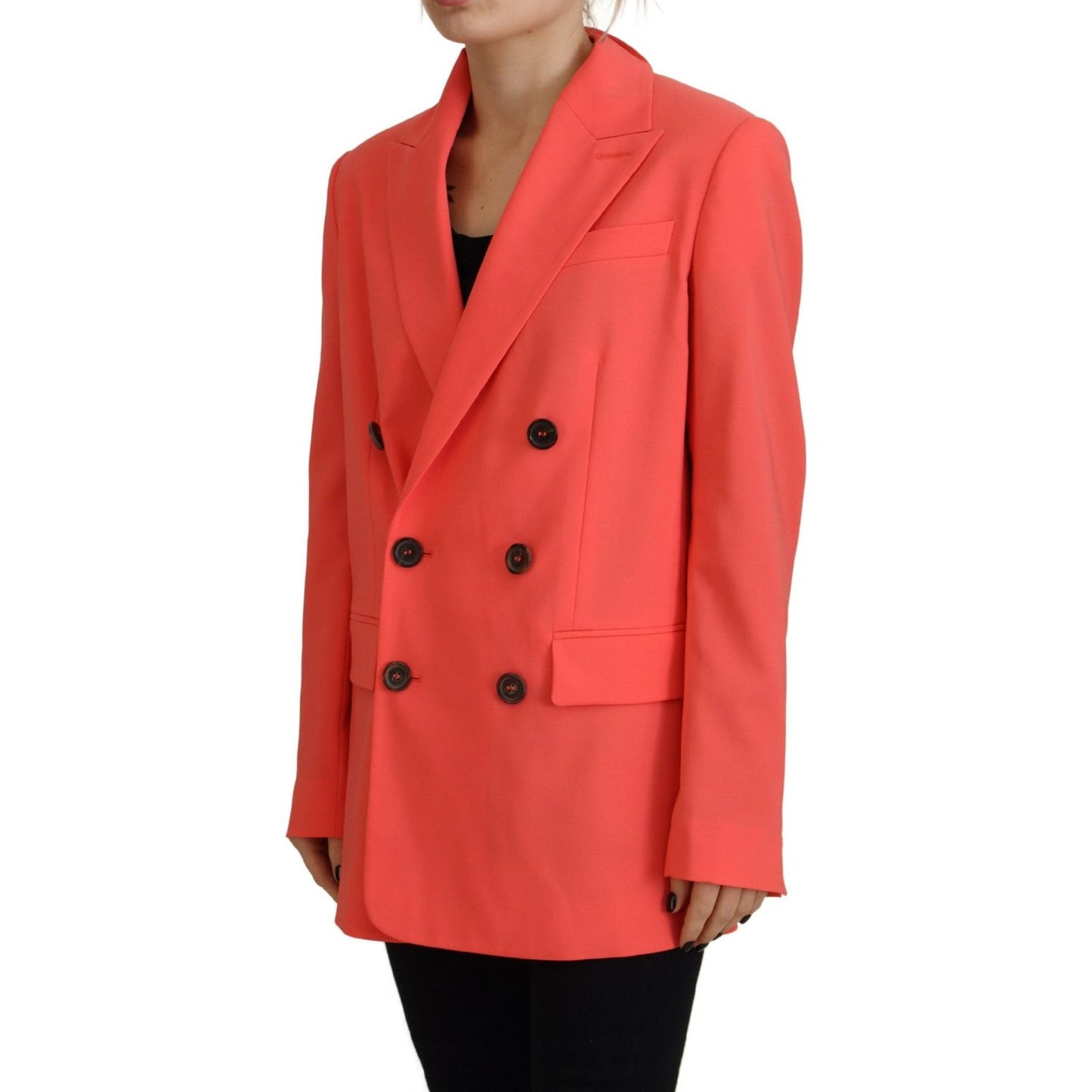 Dsquared² Pink Double Breasted Coat Blazer Jacket JKT3525-38