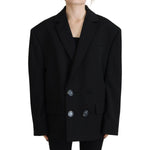 Dsquared² Black Double Breasted Coat Blazer Jacket JKT3526-38