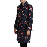 Dsquared² Multicolor Printed Women Long Coat Blazer Jacket JKT3528-38