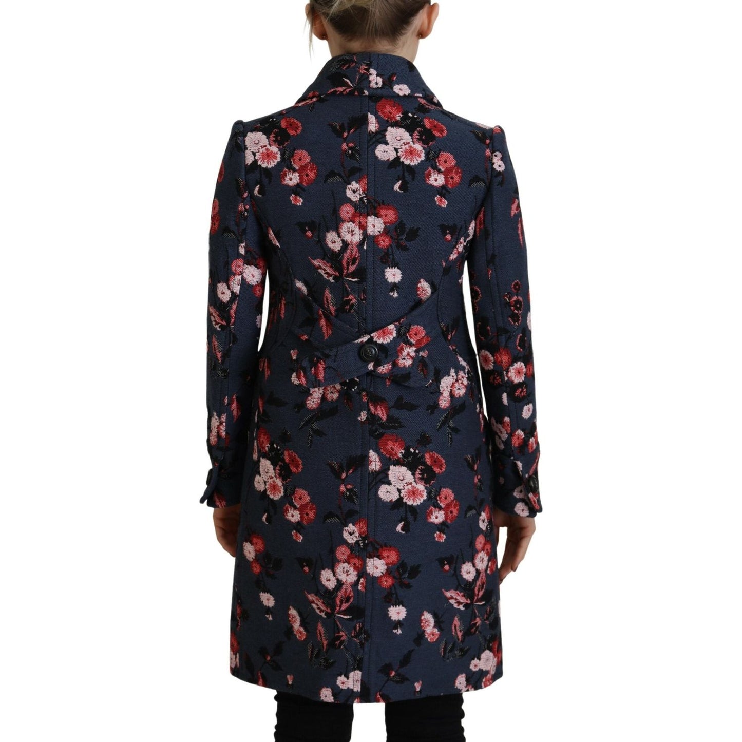 Dsquared² Multicolor Printed Women Long Coat Blazer Jacket JKT3528-38