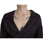 Dsquared² Black Polyester Cropped Logo Printed Blouse Top TSH83374-38