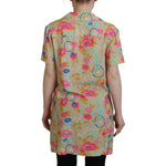 Dsquared² Multicolor Printed Collared Button Front Long Blouse Top TSH83380-38