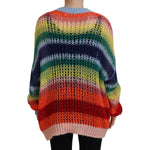Dsquared² Multicolor Knitted Mohair Crewneck Pullover Sweater TSH83469-38