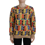 Dsquared² Brown Cotton Long Sleeve Crew Neck Printed Sweater TSH83424-38