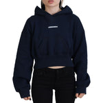 Dsquared² Blue Logo Print Hooded Cap Long Sleeve Sweater TSH83449-38
