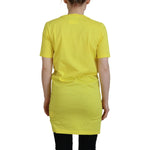 Dsquared² Yellow CottonShiny Icon Renny Dress Crewneck T-shirt TSH83390-38