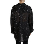 Dsquared² Black Polka Dots Collared Button Down Blouse Top TSH83395-38